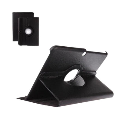 Black synthetic leather cover for Samsung Galaxy Tab 4 10.1-inch tablets, model T530/T531/T535, by 9eight5.