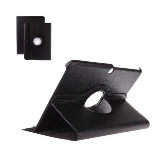 Black synthetic leather cover for Samsung Galaxy Tab 4 10.1-inch tablets, model T530/T531/T535, by 9eight5.