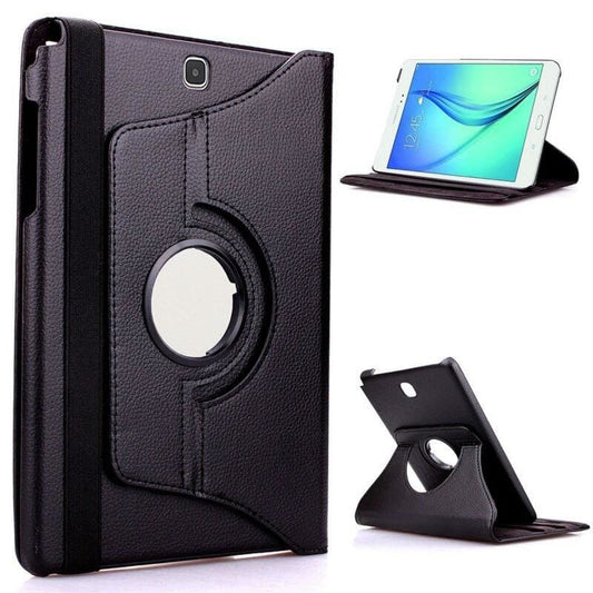 Black protective cover for Samsung Galaxy Tab A 8.0” (2015) T350 by 9eight5, showing the tablet with the cover fitted.
