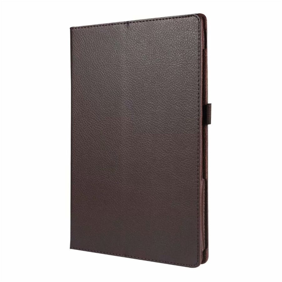 Brown full-body cover for Samsung Galaxy Tab A7 10.4” (2020) by 9eight5, showing the tablet with the protective case on.