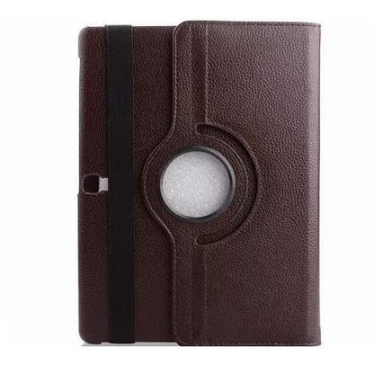 Brown full-body protective cover for Samsung Galaxy Tab S 10.5” (2014) T800/T805 by 9eight5, showing the tablet with cover on.