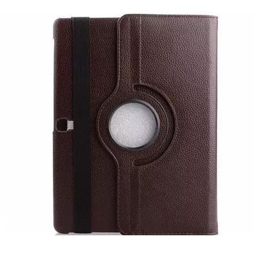 Brown full-body protective cover for Samsung Galaxy Tab S 10.5” (2014) T800/T805 by 9eight5, showing the tablet with cover on.