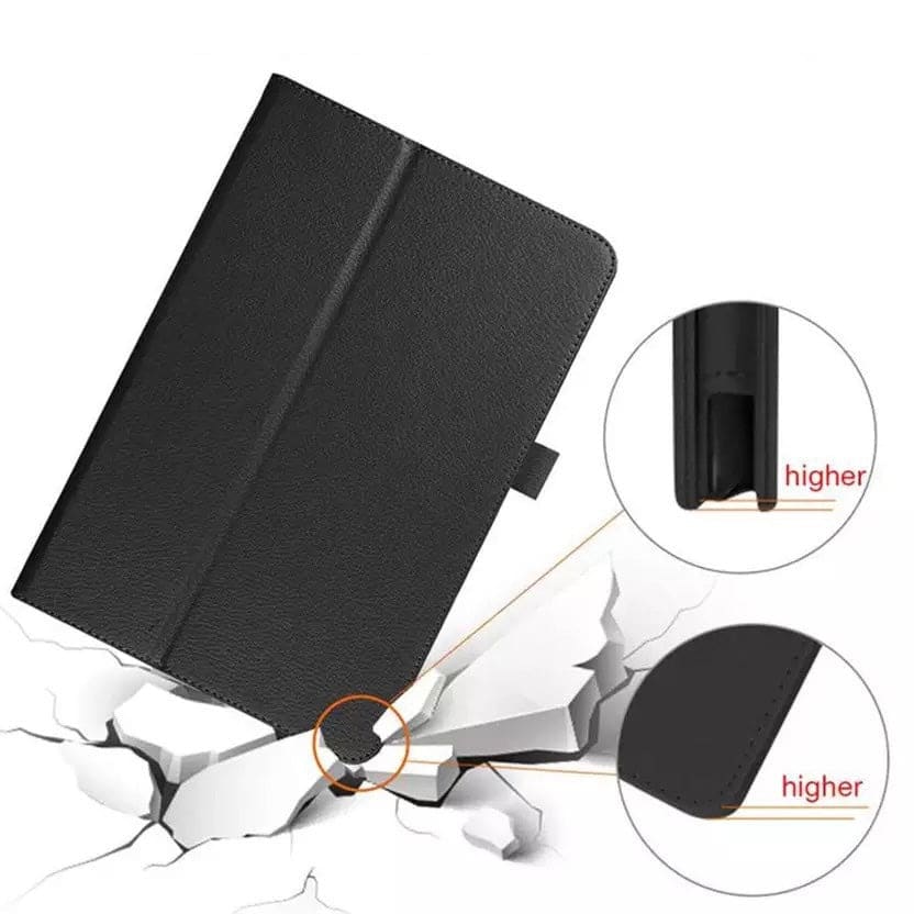 Black protective cover for Samsung Galaxy Tab S2 8.0-inch T710/T715/T719 by 9eight5, showing the tablet with cover closed.