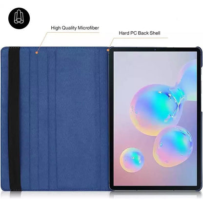 Navy protective cover for Samsung Galaxy Tab S7 Plus 12.4-inch (2020) by 9eight5, showing the front and back of the tablet.