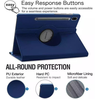 Navy blue protective cover for Samsung Galaxy Tab S9 Plus 12.4” (2023), designed by 9eight5, with a sleek, durable exterior.