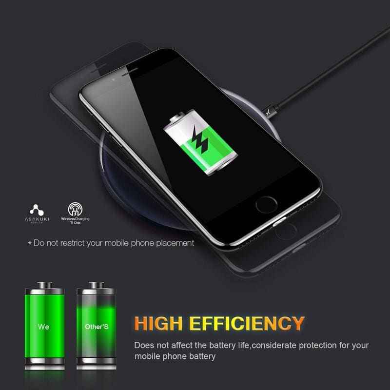 Wireless charging receiver for Type B Micro USB devices by 9eight5, compact accessory for wireless charging compatibility.