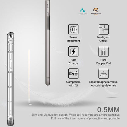 Wireless charging receiver for Type B Micro USB devices by 9eight5, compact accessory for wireless charging compatibility.