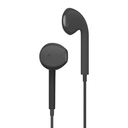 White 9eight5 earphones for phone and tablet, available in five vibrant colors, with in-ear design and inline microphone.