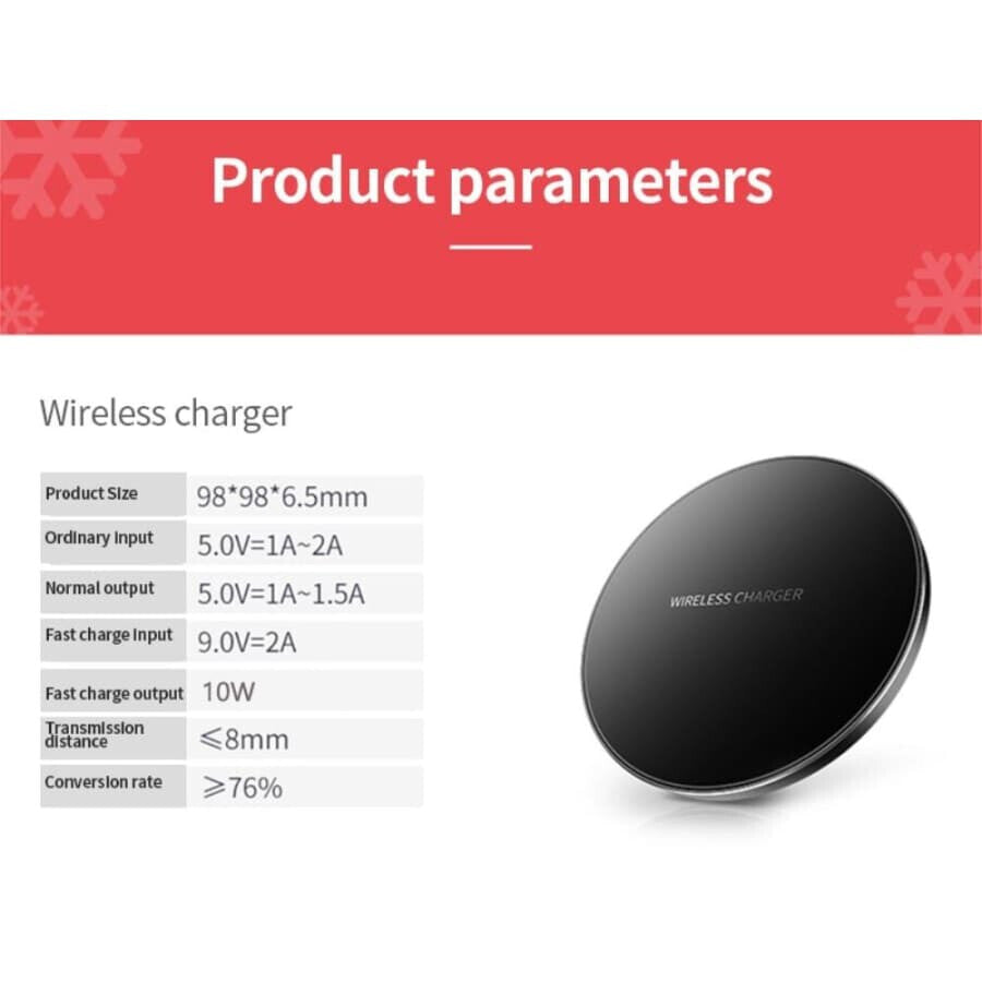 Wireless charger for phones from 9eight5, sleek phone and tablet accessory for easy wireless charging.
