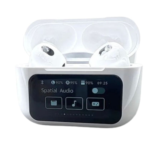 9eight5 Maxguard wireless earphones with LED color touchscreen, designed for phone and tablet accessories.