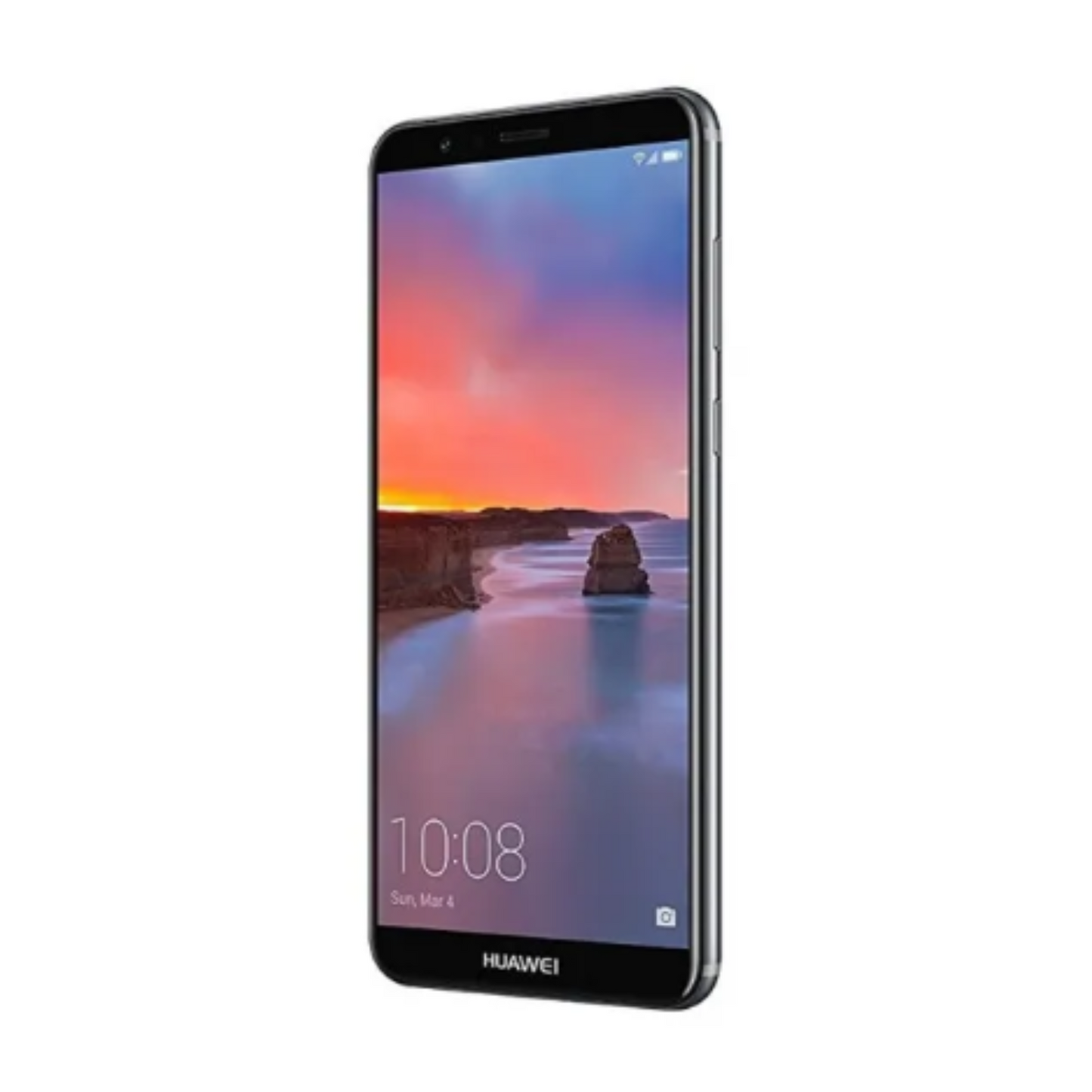 Hydrogel screen protector for Huawei Mate SE (2017) by 9eight5, showing a clear, flexible film covering the phone screen.
