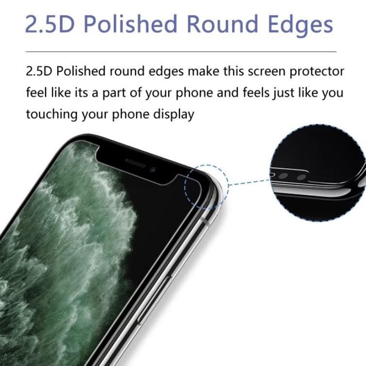 9eight5 iPhone 13/13 Pro 6.1-inch screen protector showing clear, protective glass with precise cutouts for the front of the phone.