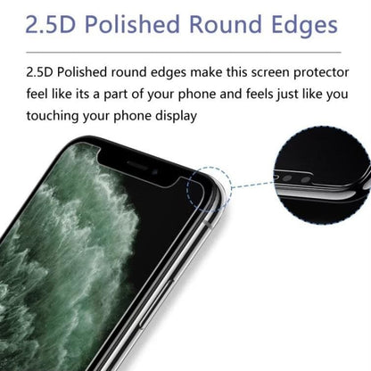 9eight5 iPhone 13/13 Pro 6.1-inch screen protector showing clear, protective glass with precise cutouts for the front of the phone.