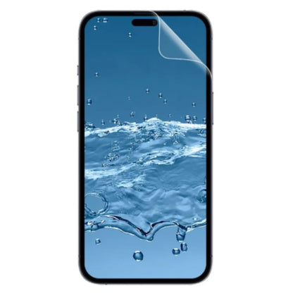 Hydrogel screen protectors for iPhone 17 Pro Max by 9eight5, shown in a pack of two, fitting the device's display.