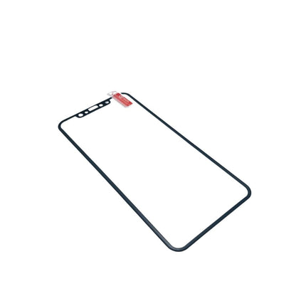 9eight5 tempered glass screen protector for iPhone X and XS, showing a clear, scratch-resistant protective layer on a smartphone screen.