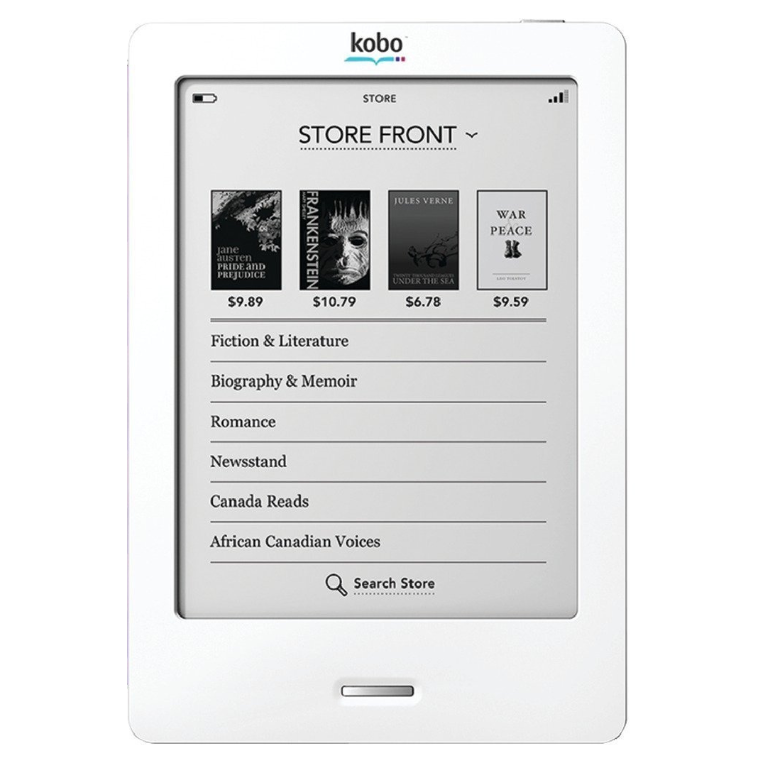 Two 9eight5 hydrogel screen protectors for Kobo Touch e-reader, showing clear, flexible screen protection in the image.