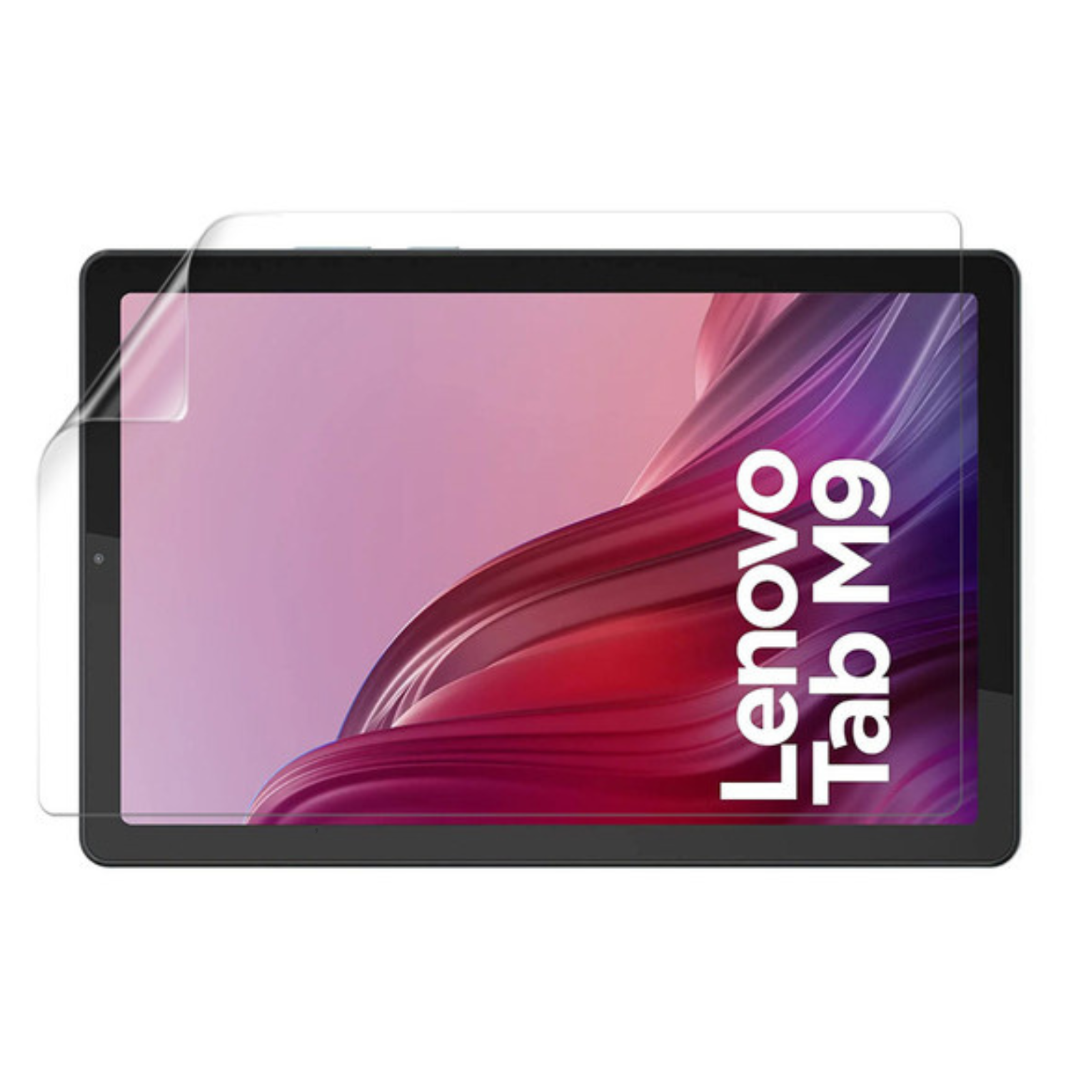 Hydrogel screen protector for Lenovo Tab M9 by 9eight5, pack of 2, showing the flexible, transparent protector fitting the tablet screen.