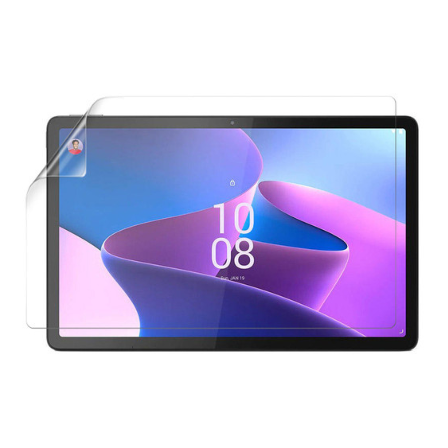 Hydrogel screen protector for Lenovo Tab P11 Pro (2nd Gen) by 9eight5, shown on the tablet screen, pack of 2 for enhanced protection.
