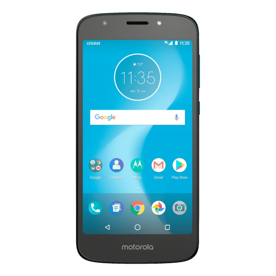 Hydrogel screen protector for Moto E5 Cruise by 9eight5, showing the clear, flexible film fitting over the phone screen.