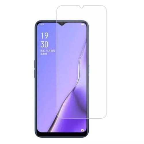 Pair of 9eight5 screen protectors for Oppo A17, clear tempered glass protectors shown in the image.
