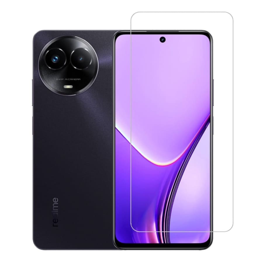 Hydrogel screen protectors for Realme 11x by 9eight5, pack of 2, showing clear flexible protectors for phone screens