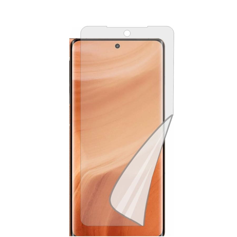 Hydrogel screen protector for Realme GT 5 Pro by 9eight5, showing the clear, flexible film applied to the phone screen.
