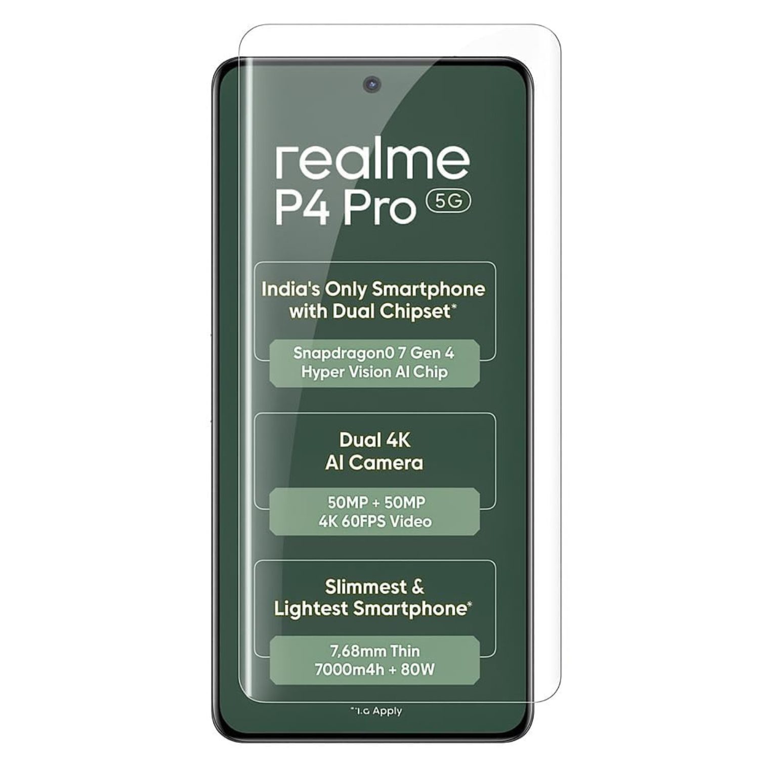 Hydrogel screen protectors for Realme P4 Pro by 9eight5, pack of 2, providing durable, clear protection for the smartphone screen.