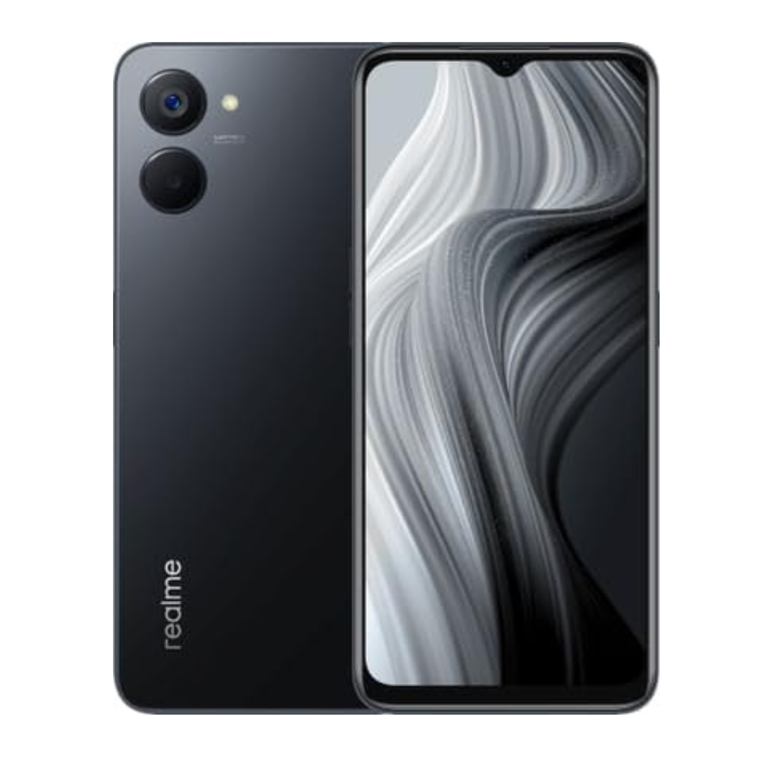 Hydrogel screen protector for Realme Q5x by 9eight5, pack of 2, showing the flexible transparent film on the phone screen.