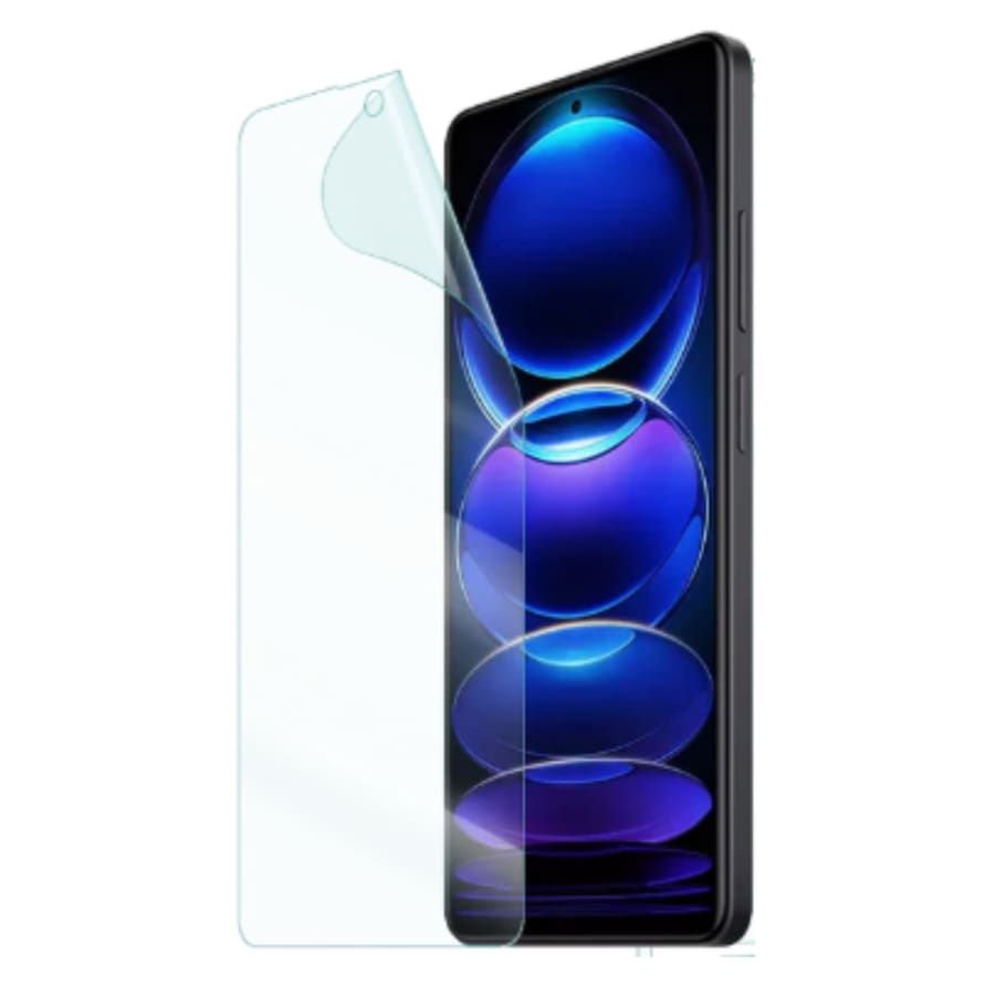 Hydrogel screen protector for Redmi Note 12 5G by 9eight5, shown in a pack of two, designed to protect the phone screen.
