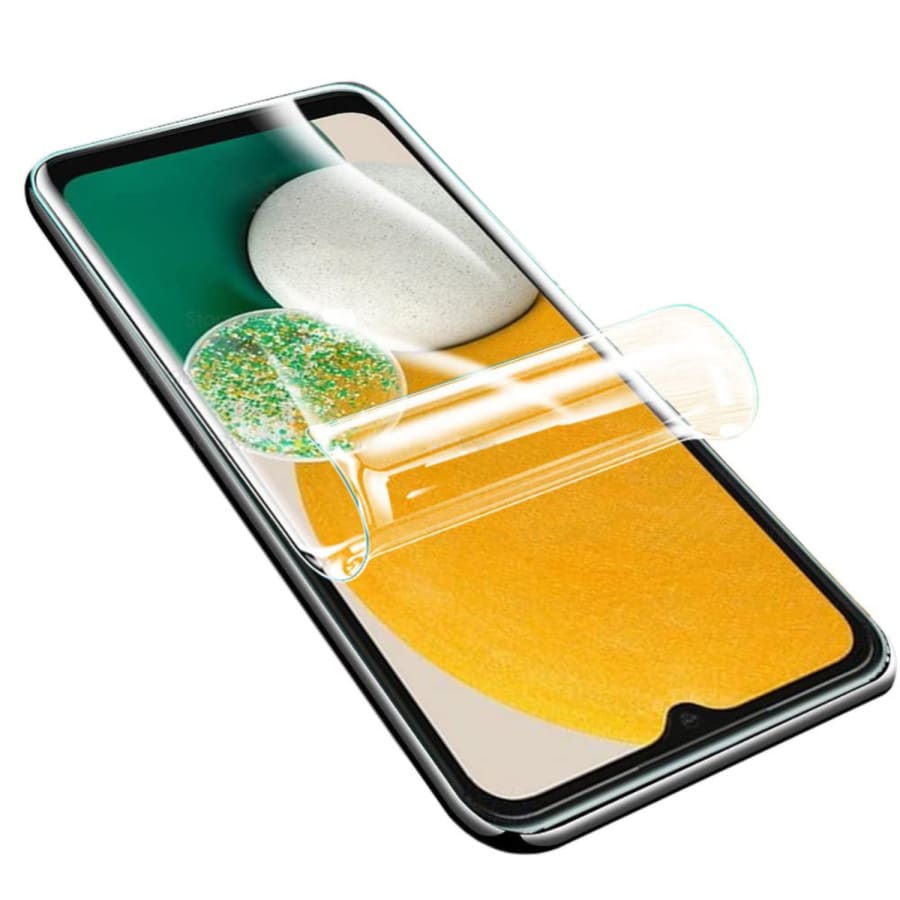 Hydrogel screen protectors for Samsung Galaxy A13 4G/5G by 9eight5, pack of 2, showing transparent, flexible screen coverage.
