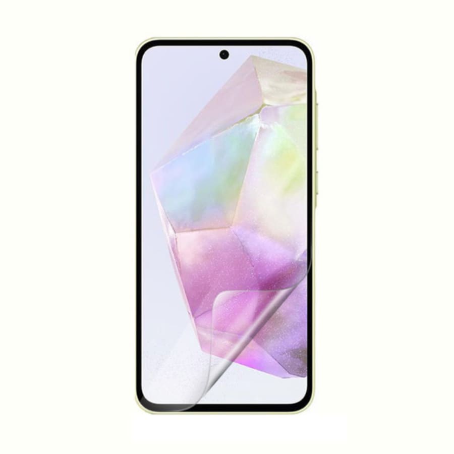 Hydrogel screen protector for Samsung Galaxy A35 5G by 9eight5, shown in pack of two, offers full-screen protection.
