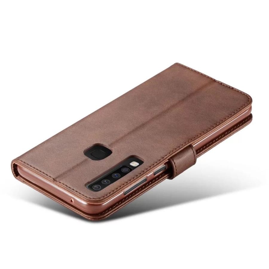 Brown screen protector case for Samsung Galaxy A52 and A52S by 9eight5, showing the phone with the protector fitted.