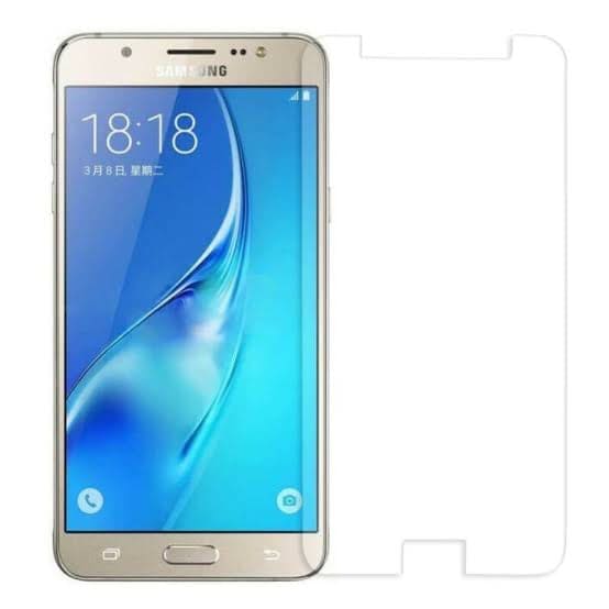 9eight5 screen protector for Samsung Galaxy J7 (2016), clear protective film covering the phone's screen area.