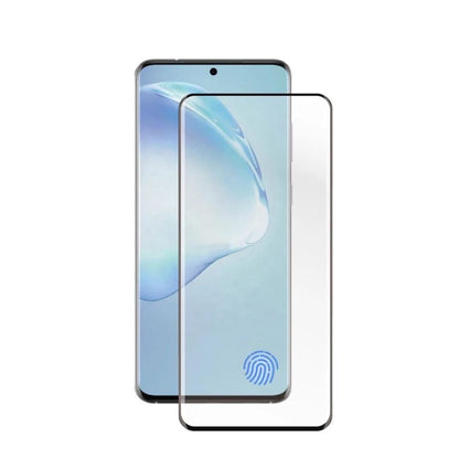 9eight5 screen protector for Samsung Galaxy S20 Ultra, clear protective film shown on phone screen.