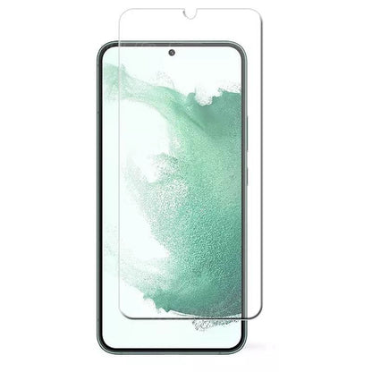 Two 9eight5 screen protectors for Samsung Galaxy S22 Ultra, clear tempered glass screen protectors in a pack of two.
