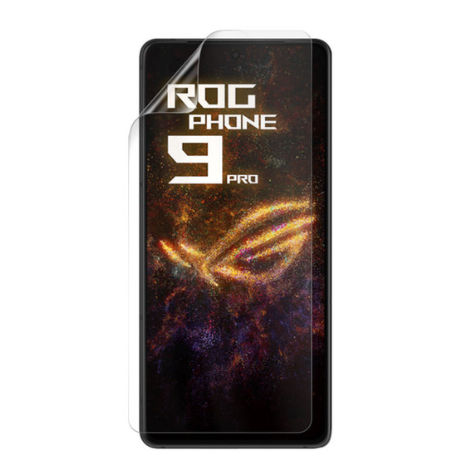 Hydrogel screen protector for Asus ROG Phone 9 Pro by 9eight5, shown on phone screen, pack of two offers durable protection.