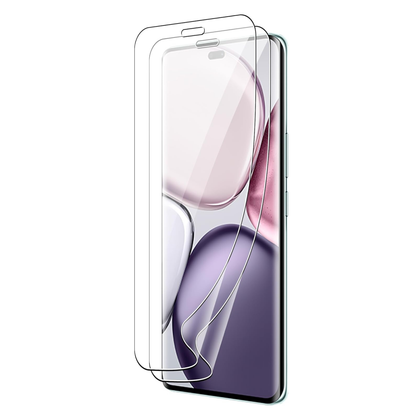 Hydrogel screen protector for Honor Magic7 Lite by 9eight5, showing the transparent, flexible film applied on the phone screen.