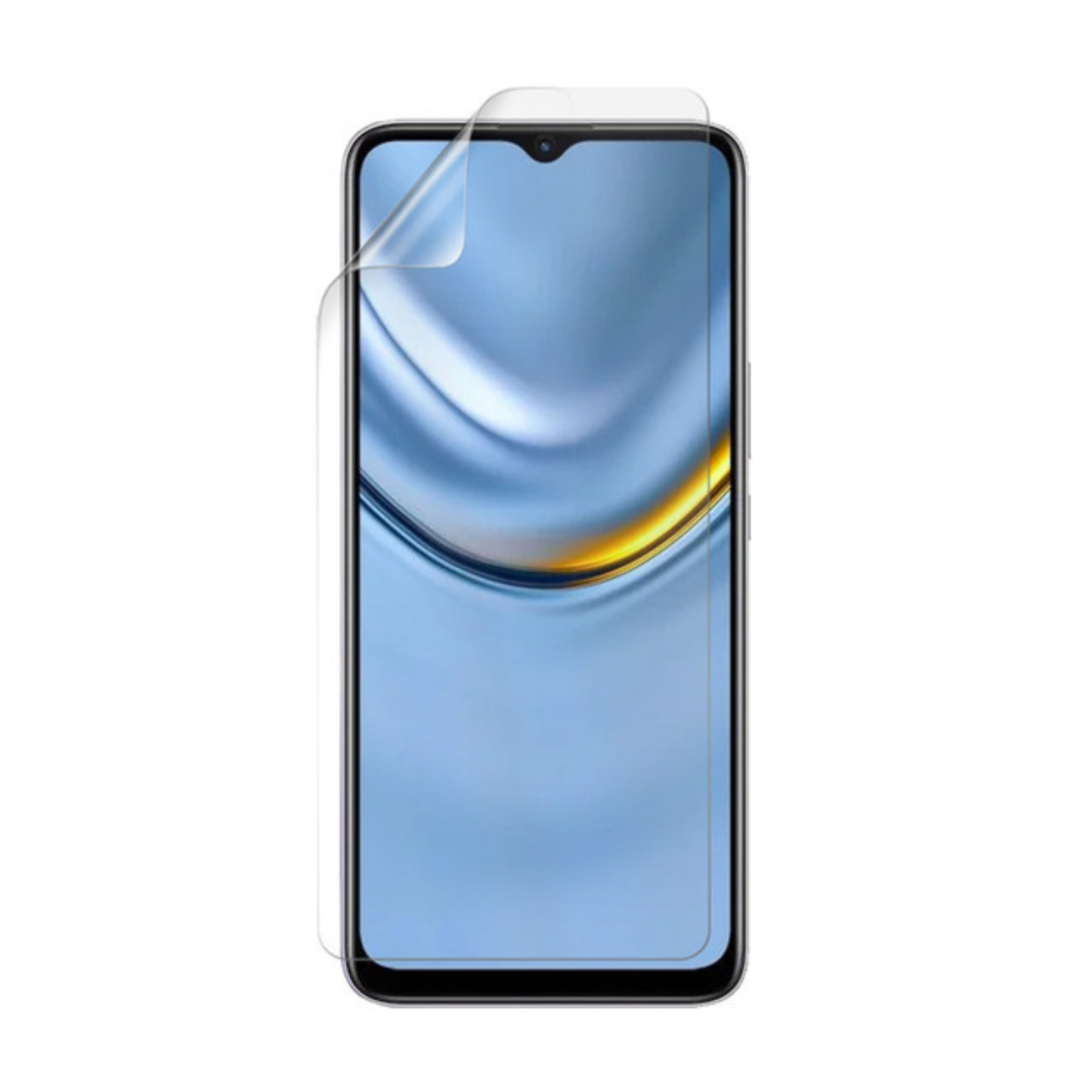Hydrogel screen protector for Honor Play 20 by 9eight5, showing the clear flexible film covering the phone screen.