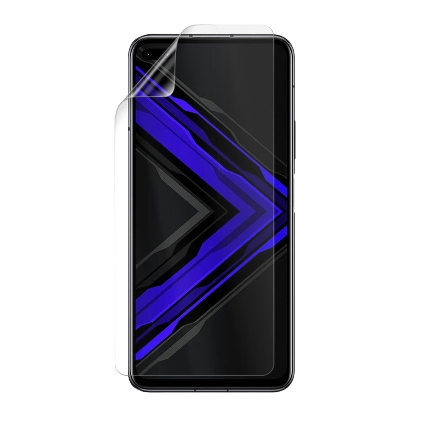 Hydrogel screen protector for Honor Play 4 Pro 2020 by 9eight5, pack of 2, showing the clear, flexible protector on a smartphone screen.