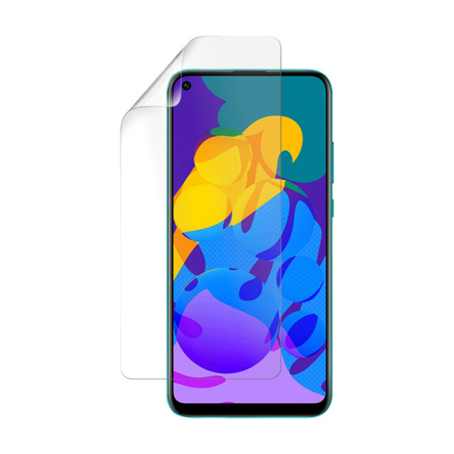 Hydrogel screen protector for Honor Play 4T by 9eight5, pack of 2, showing clear, flexible film covering smartphone screen.