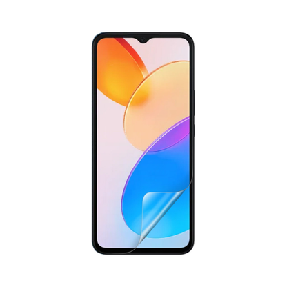 Hydrogel screen protector for Honor X5 by 9eight5, showing the transparent, flexible film designed to protect the phone screen.
