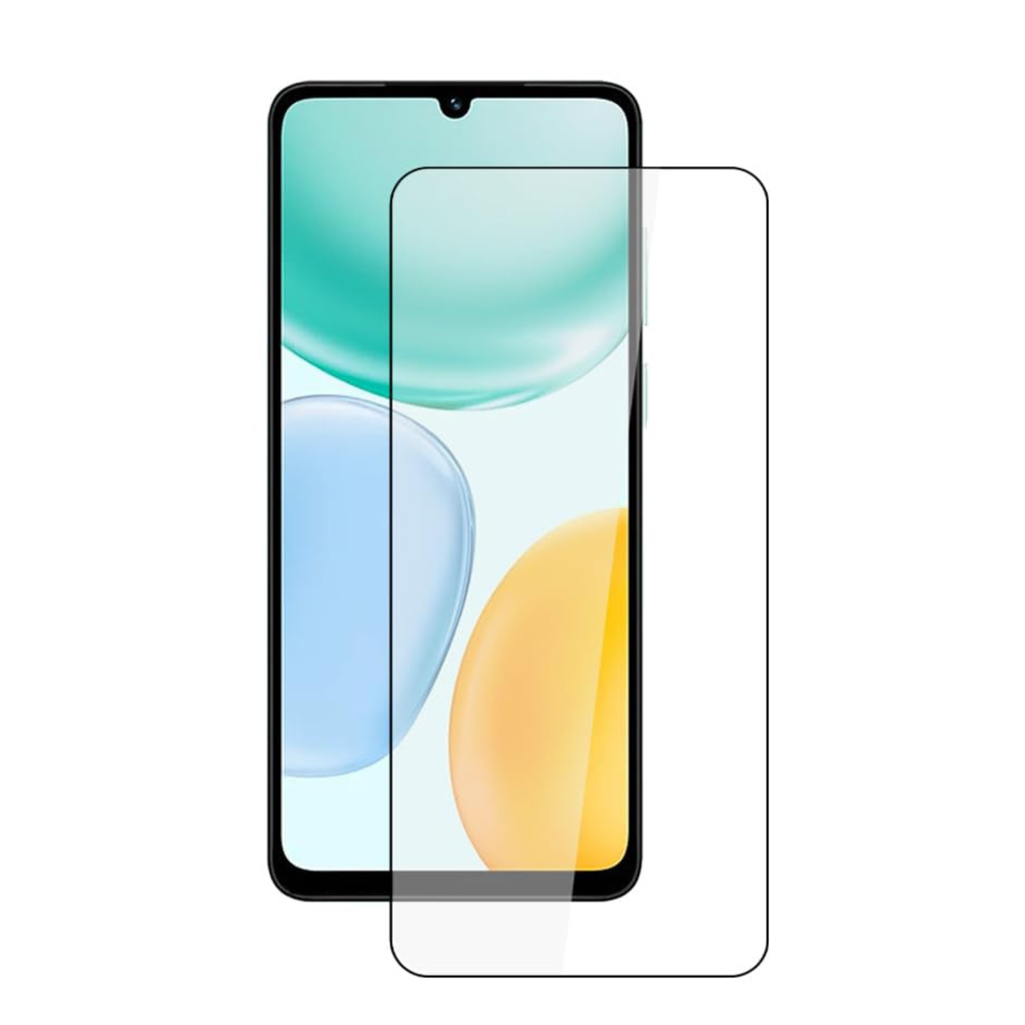 Hydrogel screen protector for Honor X5C by 9eight5, showing a clear, flexible shield over the phone screen for protection.