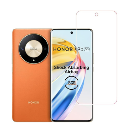 Hydrogel screen protector for Honor X9b by 9eight5, pack of 2, showing clear, flexible film covering the phone screen.