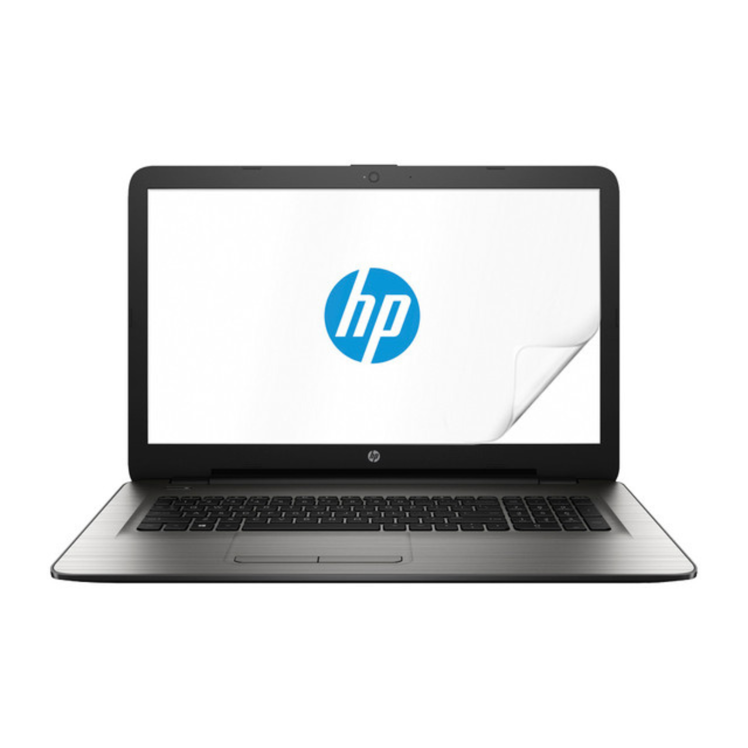 Hydrogel screen protector for HP 17 X013NA laptop, 17.3-inch, by 9eight5, showing the transparent protective film on the screen.