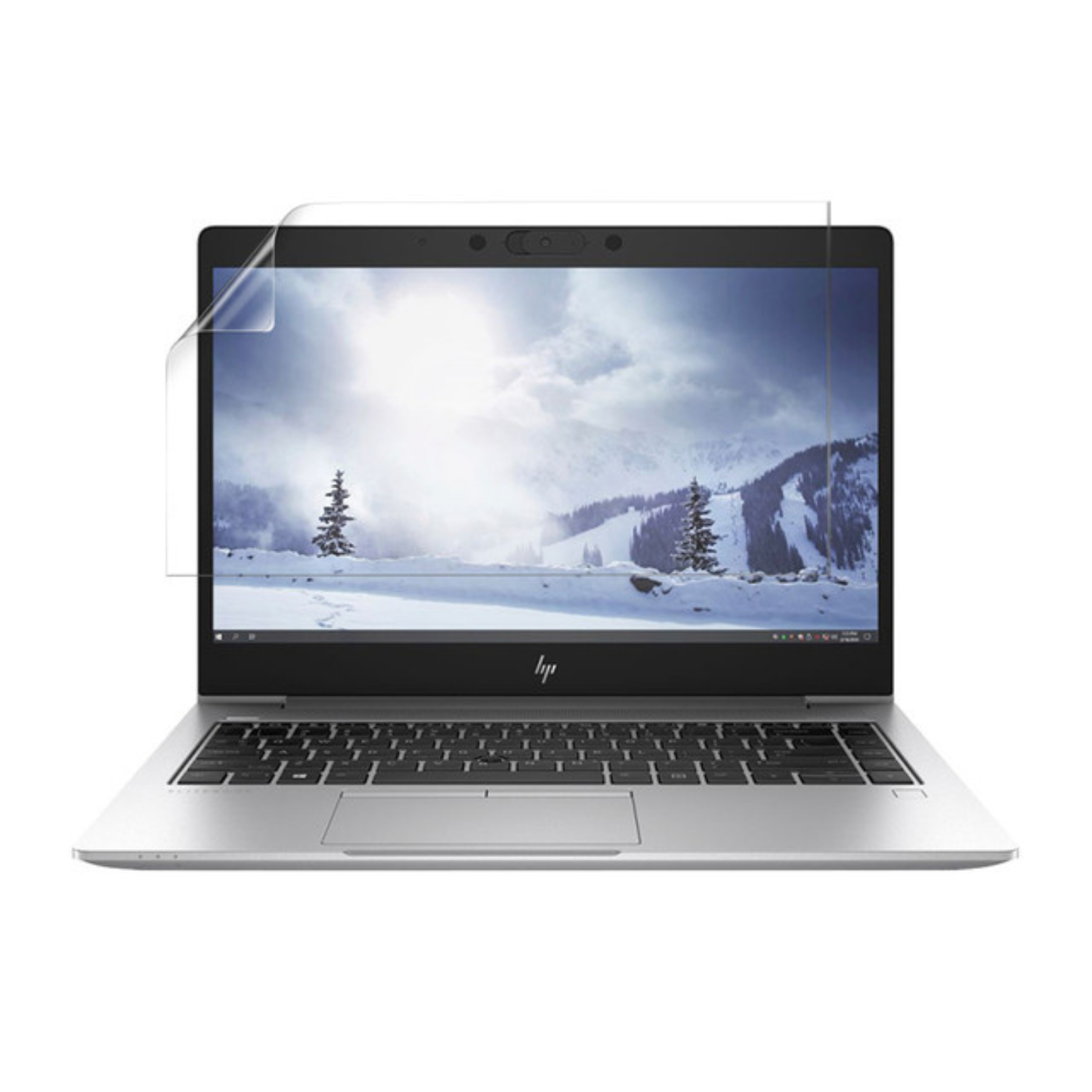 Two 9eight5 hydrogel screen protectors for HP MT45 tablet, designed to fit 14-inch screens, in a pack of two.