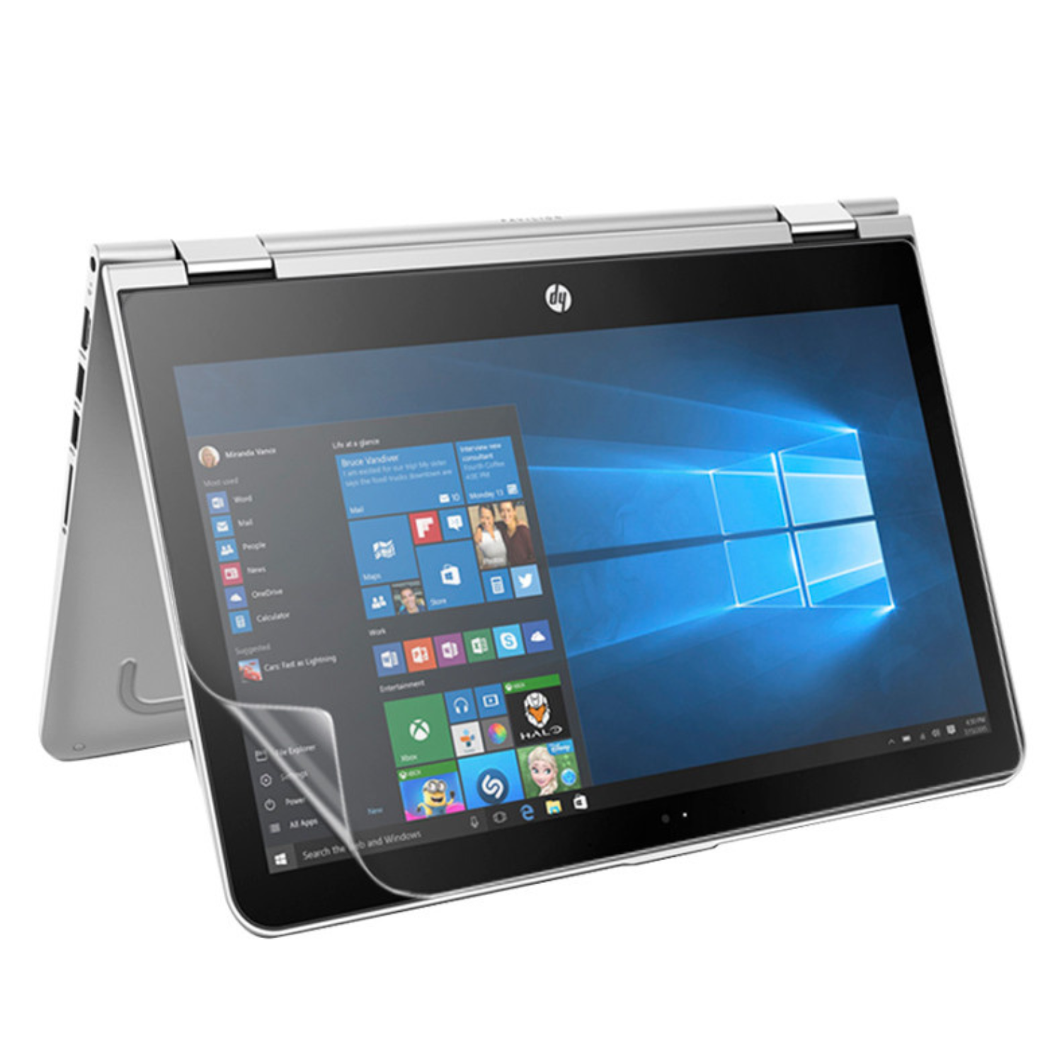 Hydrogel screen protector for HP Pavilion 13 U101NA, 13.3-inch, by 9eight5, shown in a pack of two on a white background.