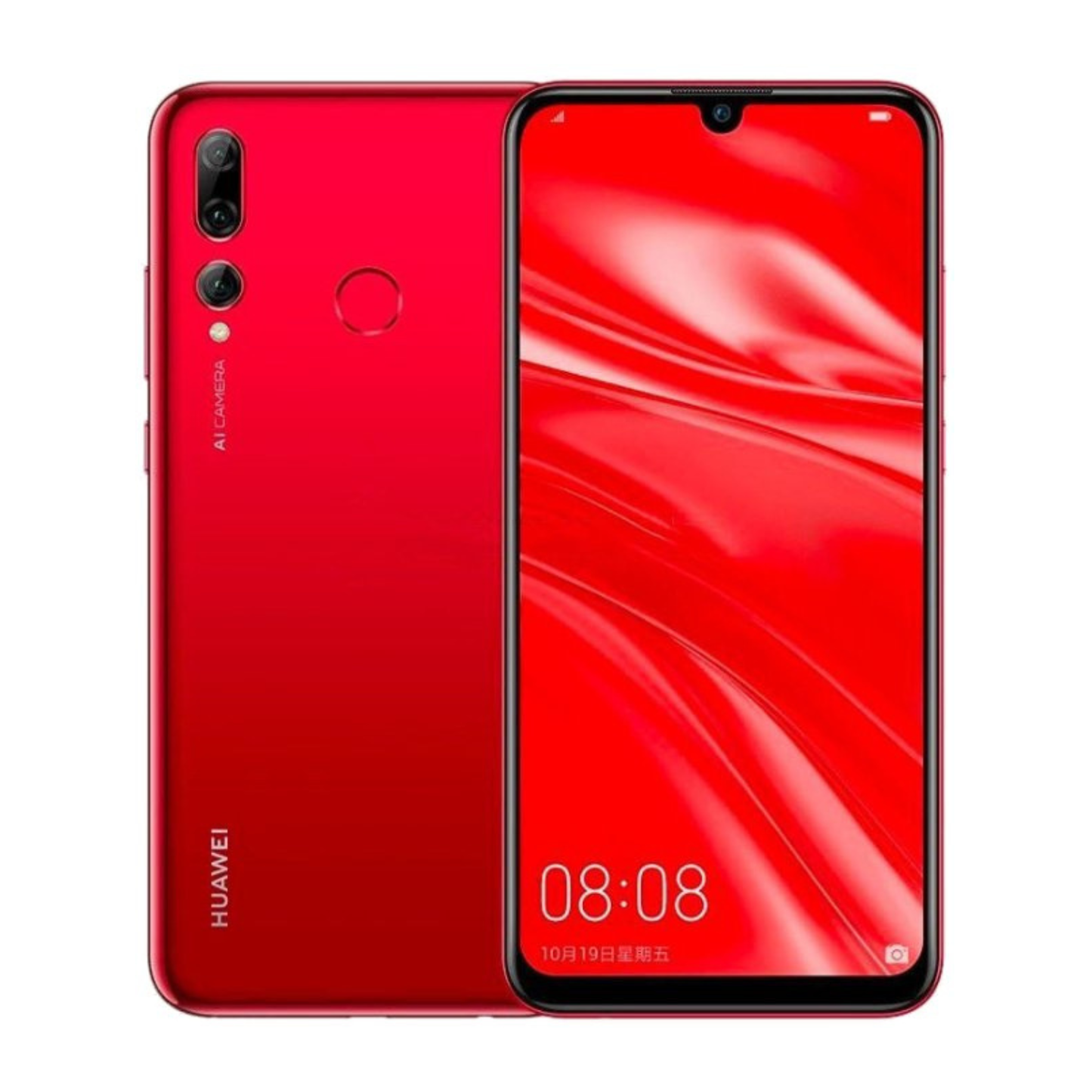 Hydrogel screen protector for Huawei Enjoy 9S by 9eight5, showing a clear, flexible film covering the phone screen.