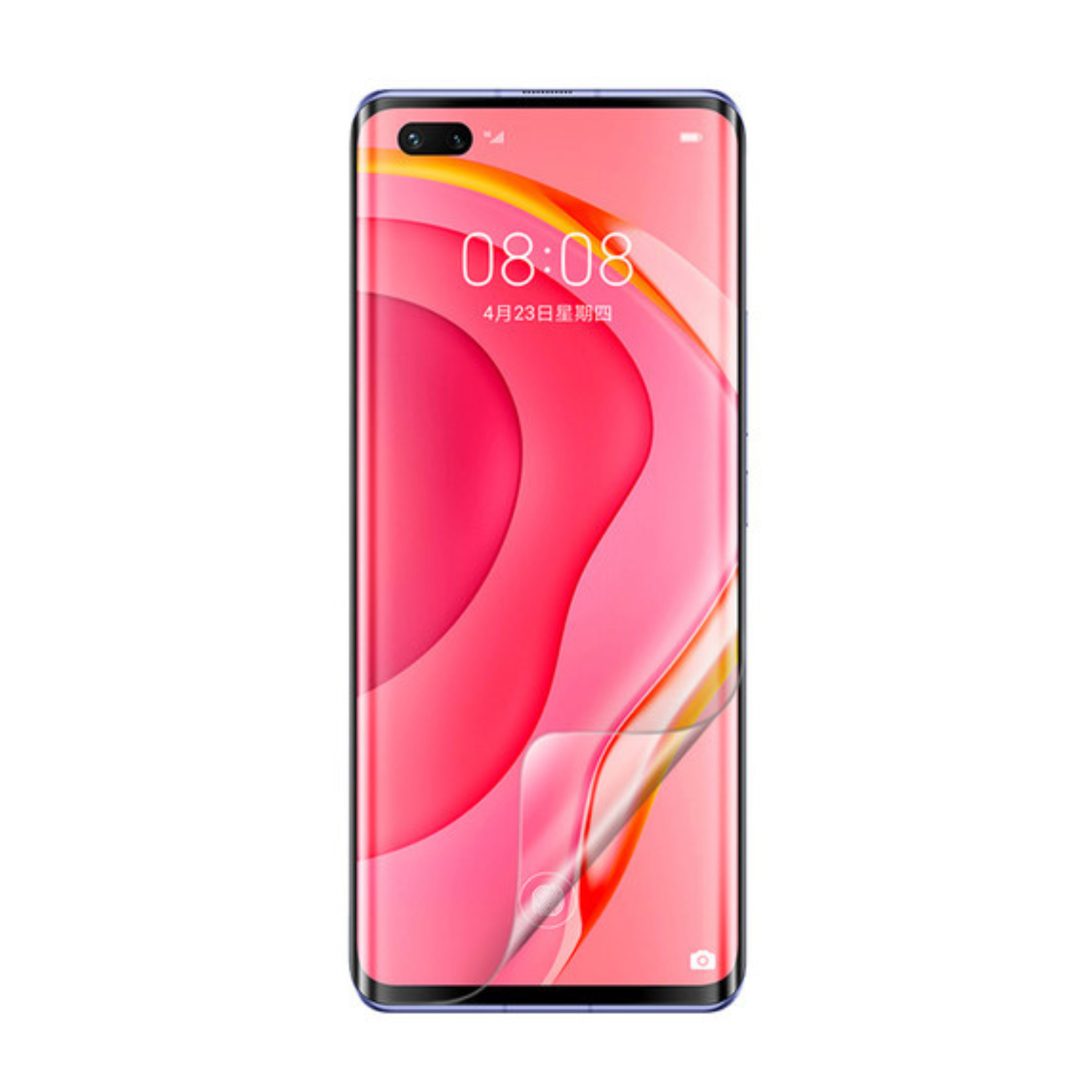 Hydrogel screen protector for Huawei Nova 7 Pro 5G by 9eight5, shown on phone screen, pack of 2 for full device protection.