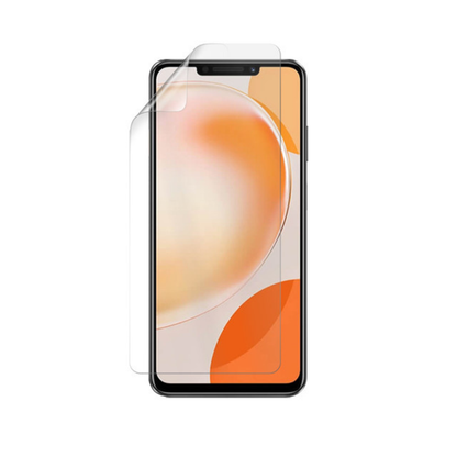 Hydrogel screen protector for Huawei Nova Y91 by 9eight5, showing a clear, flexible film fitting the phone screen.