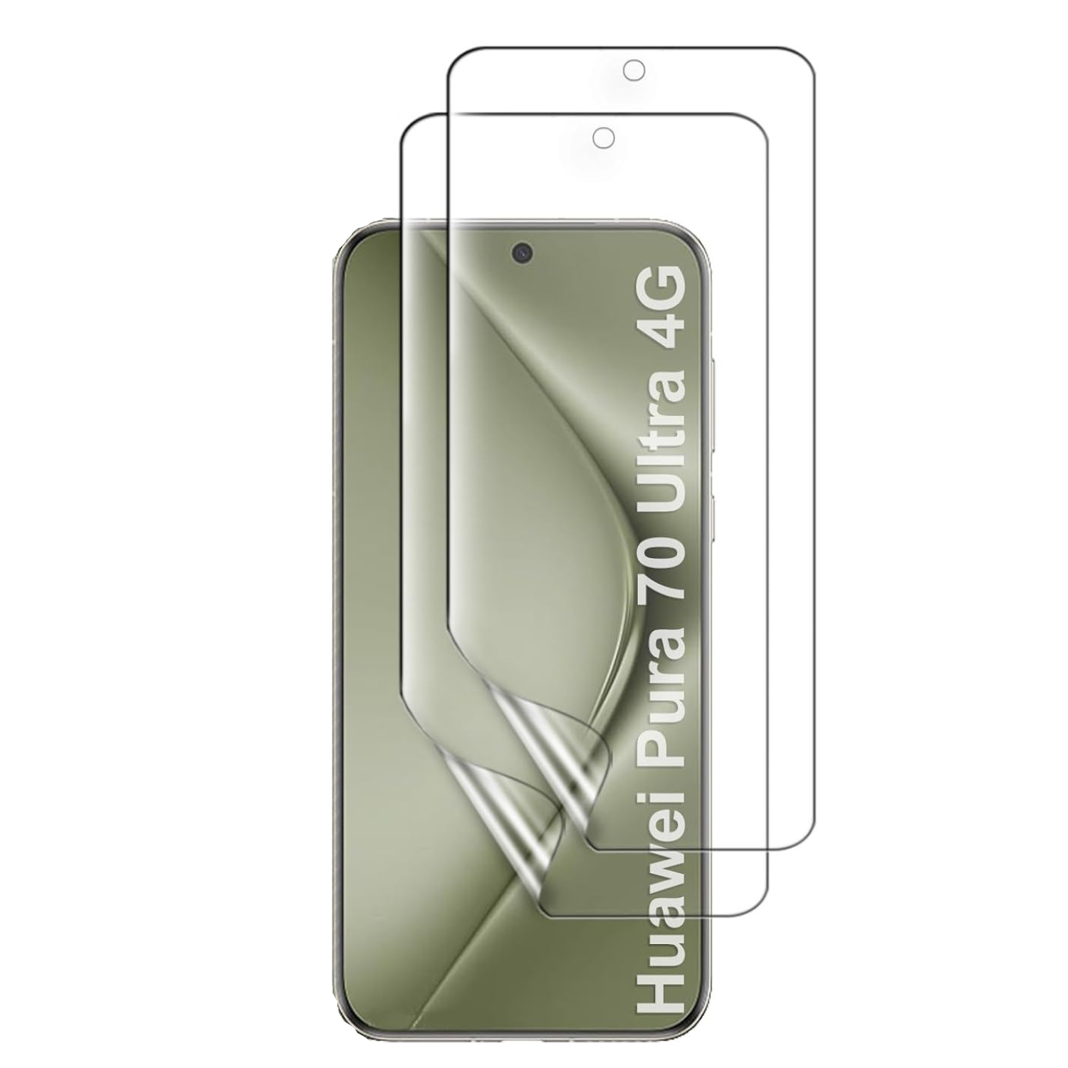 Hydrogel screen protector for Huawei Pura70 Ultra 2024 by 9eight5, showing the clear, flexible film covering the phone screen.
